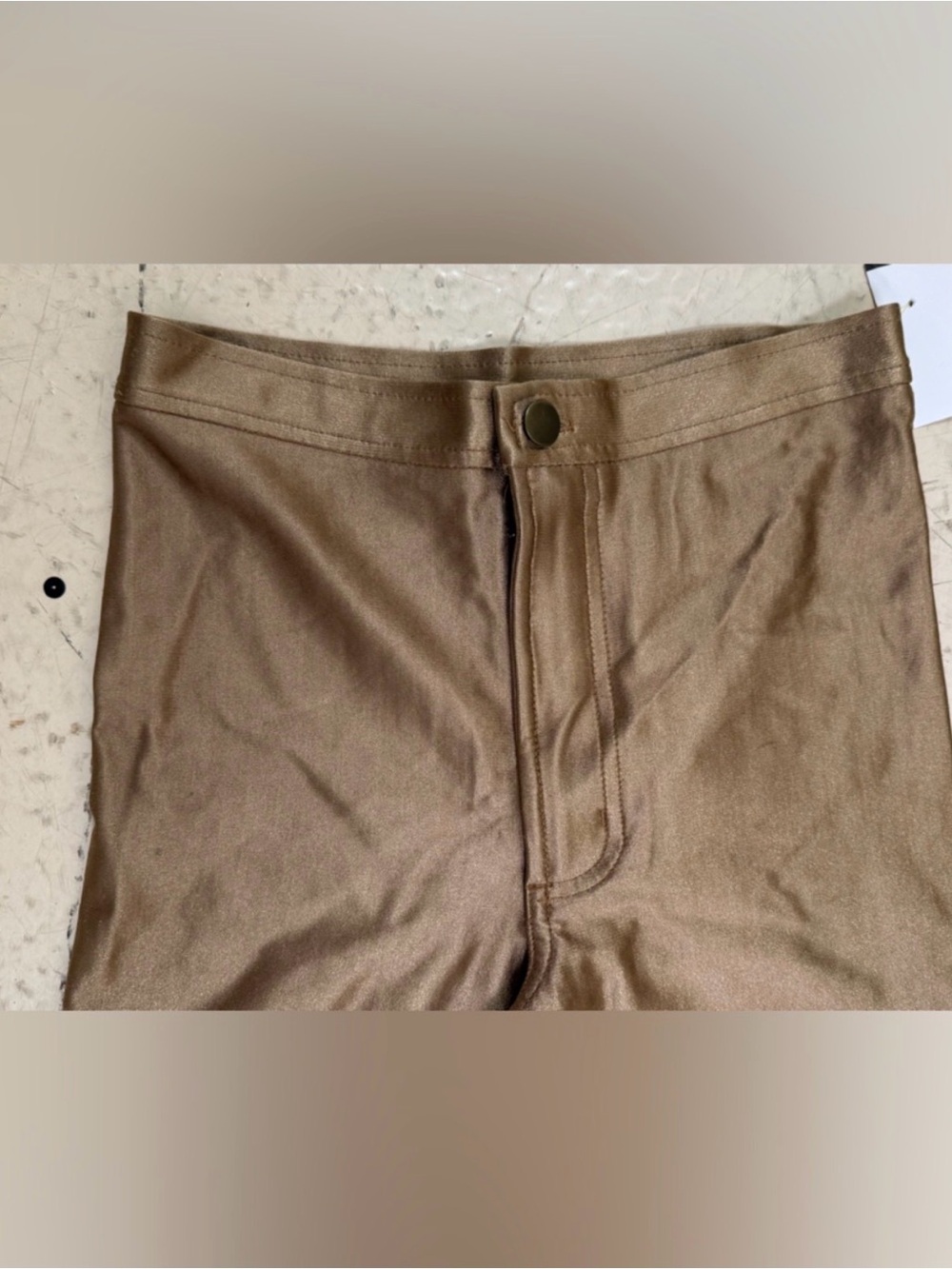 *Damaged* Y2K  American Apparel High Rise Gold Disco Pants - Picture 13 of 15
